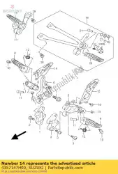 Ici, vous pouvez commander le garde, fr footre auprès de Suzuki , avec le numéro de pièce 4357147H00: