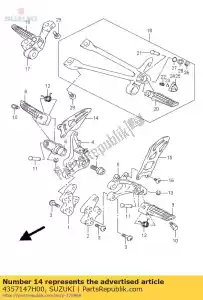 Suzuki 4357147H00 garde, fr footre - La partie au fond