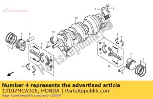 honda 13107MCA306 pistão, l. (0,25) - Lado inferior