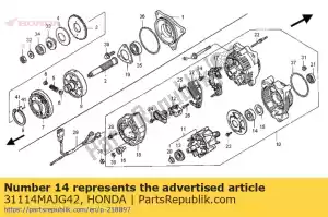 Honda 31114MAJG42 roulement, avant - La partie au fond