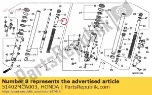 Honda 51402MCA003 kraag, veer - Onderkant