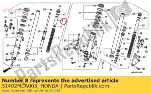 Honda 51402MCA003 collar, spring - Bottom side