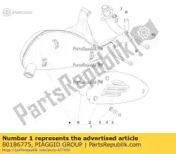 Qui puoi ordinare silenziatore completo di protezione da Piaggio Group , con numero parte B0186775: