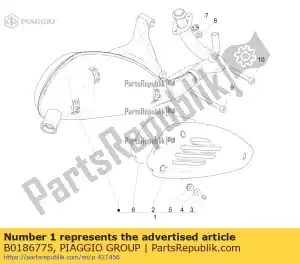 Piaggio Group B0186775 silenziatore completo di protezione - Il fondo