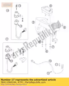 ktm 58411066244 contactslot + tankstop s / a98 - Onderkant