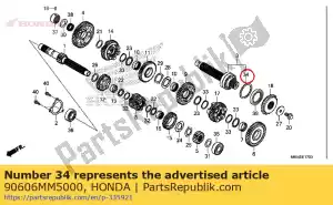 Honda 90606MM5000 anneau, mousqueton, 62mm - La partie au fond