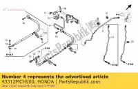 43312MCH000, Honda, pipe b,rr brk honda vtx  c1 c vtx1800c vtx1800c1 1800 , New