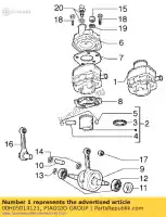 00H05014121, Piaggio Group, cylinder-t?ok. assy. gilera gpr gsm h@k rcr smt zulu 50 1998, Nowy