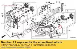 lente, supporter van Honda, met onderdeel nummer 34904MCAA61, bestel je hier online: