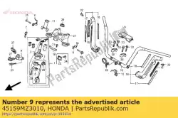 Qui puoi ordinare morsetto, tubo flessibile da Honda , con numero parte 45159MZ3010: