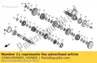 23481MERR60, Honda, gear, countershaft fourth honda cbf  na s sa n cbf600n cbf600na cbf600s cbf600sa 600 , New