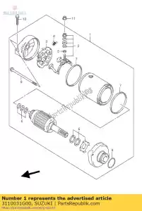 suzuki 3110031G00 startmotor - Onderkant