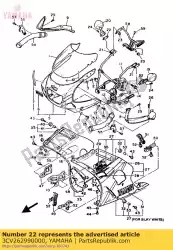 Aqui você pode pedir o placa, espelho encaixe 2 em Yamaha , com o número da peça 3CV262990000: