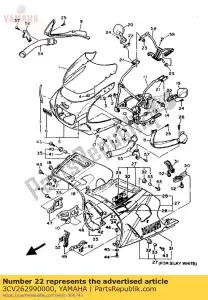 yamaha 3CV262990000 placa, espelho encaixe 2 - Lado inferior