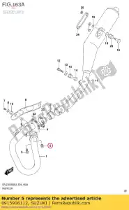 suzuki 0915908112 moer, exh pijp - Onderkant