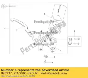 Piaggio Group 893937 parafuso em u - Lado inferior