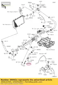 kawasaki 390620309 resfriamento de mangueira, óleo de tubo co zr100 - Lado inferior
