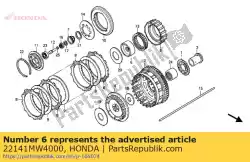 innerlijke, een richting clu van Honda, met onderdeel nummer 22141MW4000, bestel je hier online: