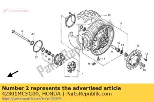 Honda 42301MCSG00 essieu, rr. roue - La partie au fond