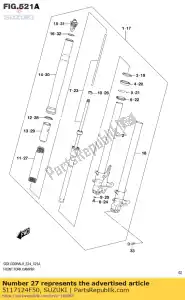 suzuki 5117124F50 ressort, avant - La partie au fond