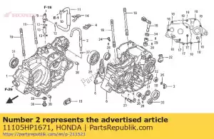 Honda 11105HP1671 tubo c, respirador - Lado inferior