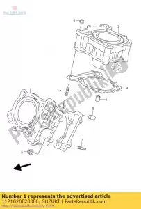 Suzuki 1121020F200F0 comp cilindro, f - Lado inferior