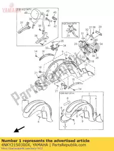 Yamaha 4NKY2150300X komplet przedniego b?otnika - Dół