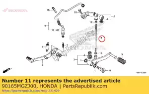 Honda 90165MGZJ00 parafuso, tirante - Lado inferior