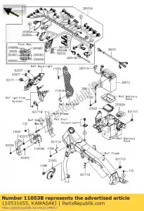 kawasaki 110531655 soporte, acoplador vn2000-a2 - Lado inferior