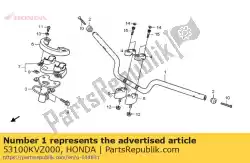 Aqui você pode pedir o cano, cabo strg em Honda , com o número da peça 53100KVZ000: