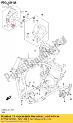 kussen, frame h van Suzuki, met onderdeel nummer 4735239G00, bestel je hier online: