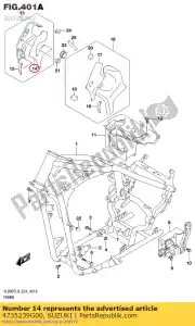 suzuki 4735239G00 poduszka, stela? h - Dół