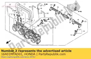 Honda 16401MFAD01 conjunto del cuerpo del acelerador. - Lado inferior