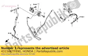 Honda 43156KTF890 clamper a, rr. tuyau de frein - La partie au fond