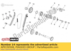 Aprilia AP9150508, Speciale schroef m16x1, OEM: Aprilia AP9150508