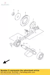 suzuki 0914012038 nut - Bottom side