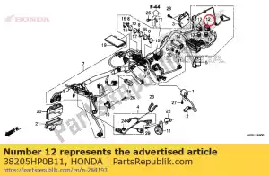 Honda 38205HP0B11 afdekk. zekering (40a) - Onderkant