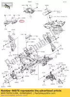 46075059318R, Kawasaki, Grip, tandem, lh, f.s. zwarte kle65 kawasaki  kle 650 2015 2016 2017 2018 2019 2020 2021, Nieuw