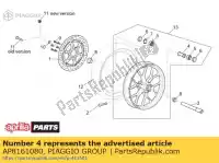 AP8161080, Piaggio Group, Espaçador interno aprilia  pegaso pegaso strada trail rs 125 650 660 2005 2006 2007 2008 2009 2010, Novo