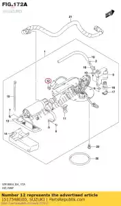 suzuki 1517548G00 abrazadera - Lado inferior