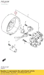 Ici, vous pouvez commander le rotor assy auprès de Suzuki , avec le numéro de pièce 3210214H00: