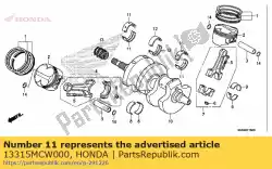 Aquí puede pedir rodamiento c, lado del cigüeñal (marrón) de Honda , con el número de pieza 13315MCW000: