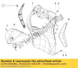 afschermkap van Piaggio Group, met onderdeel nummer 62441800NG, bestel je hier online: