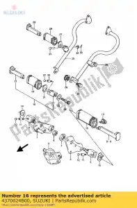 Suzuki 4370024B00 repose-pieds assy, ??l - La partie au fond