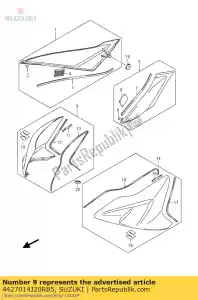 suzuki 4427014J20RB5 deksel, tank frnt - Onderkant