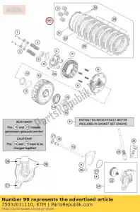 ktm 75032011110 clutch kit 690 lc4 08-14 - Bottom side