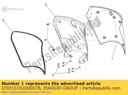 Aqui você pode pedir o luva comp. Door. Preto em Piaggio Group , com o número da peça JC921519200007B: