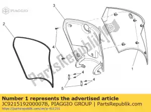 Piaggio Group JC921519200007B luva comp.door. preto - Lado inferior