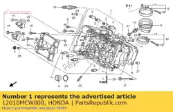 hoofd ass., fr. Cilinder van Honda, met onderdeel nummer 12010MCW000, bestel je hier online: