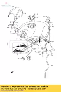 suzuki 4410048H20YAY conjunto do tanque, combustível ( - Lado inferior